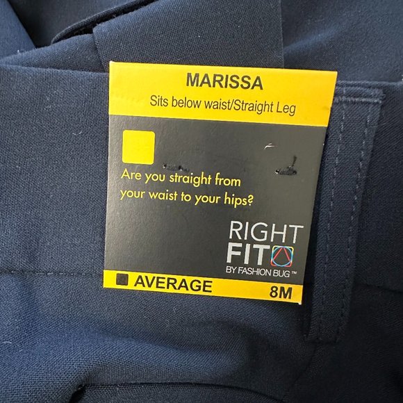 Studio 1940 Women Dress Pants Navy Blue Size 8M Average Right Fit Brand New - Picture 3 of 6